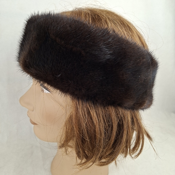 Elegant Brown Fur Headband - Picture 2 of 8